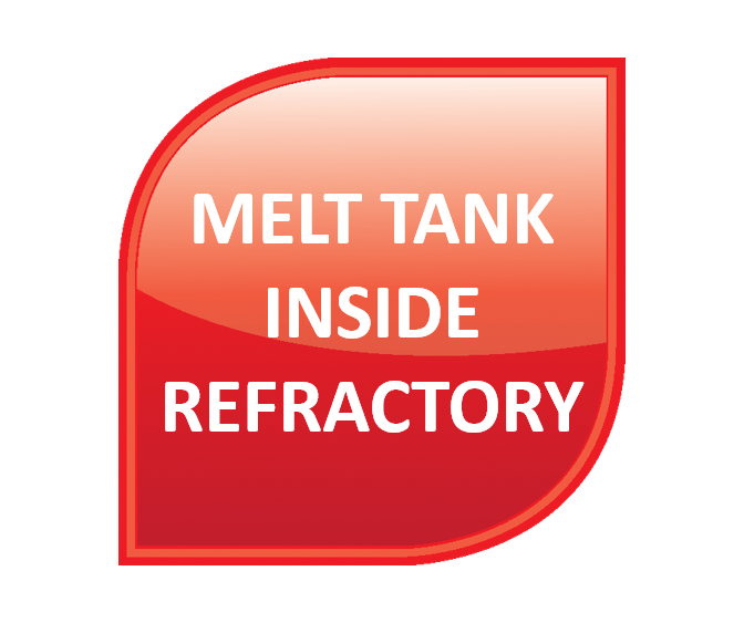 Melt Tank – Inside Refractory