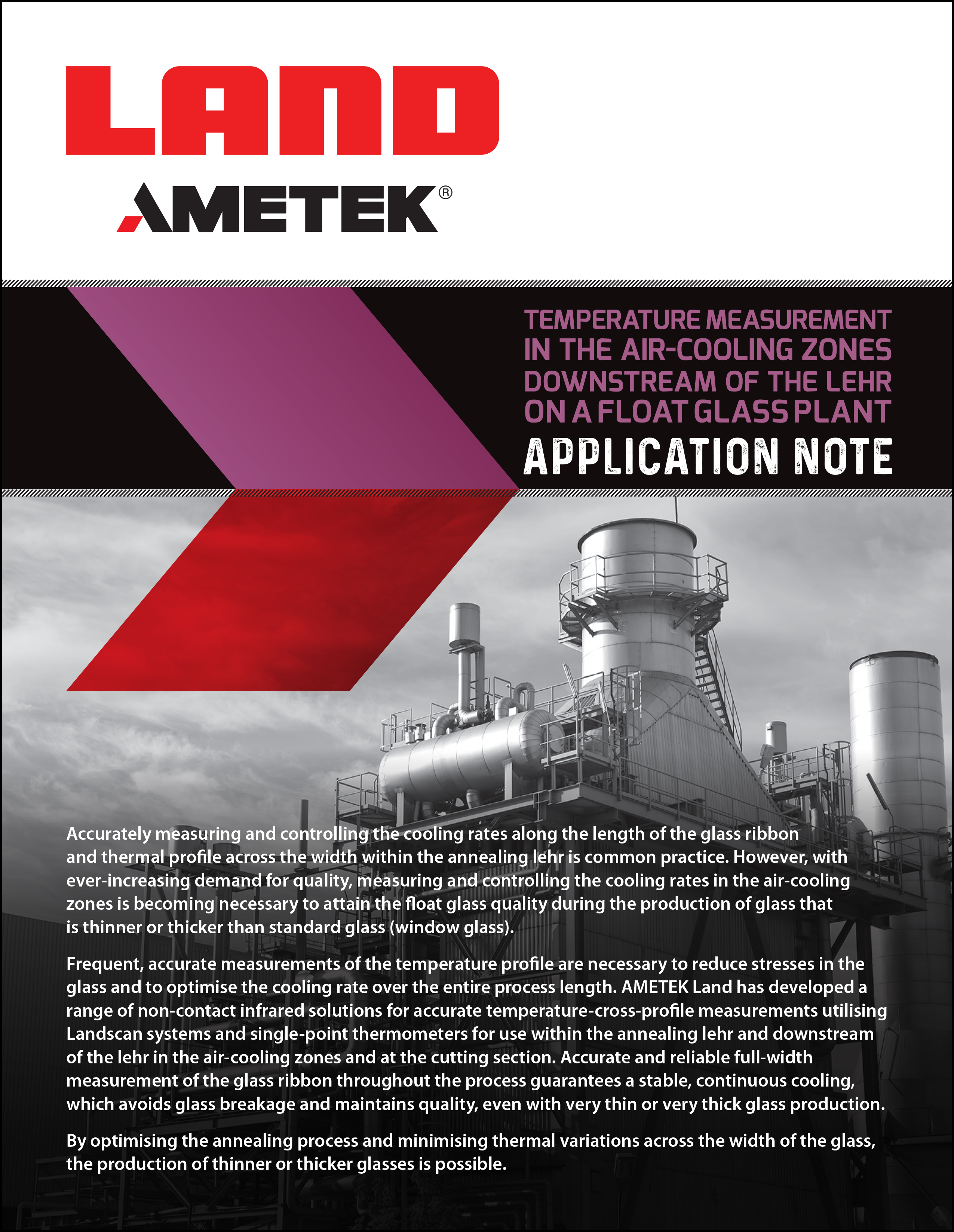 Float Glass Plant Behind the Lehr Application Note